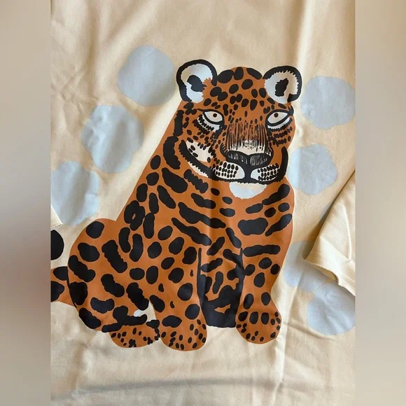 Marimekko Sweater Hiirenvirna Kaksoset Tiger Off White Brown Gray Size M - Picture 8 of 15